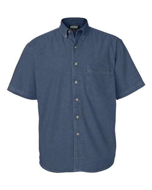 Men's Tall Denim Short Sleeve Shirt