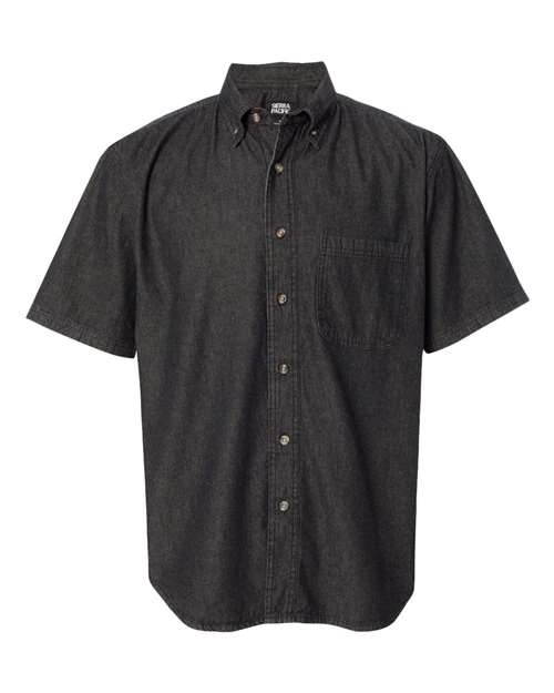Men's Denim Short Sleeve Shirt