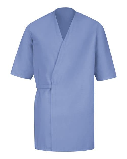 Men's Collarless Poplin Butcher Wrap