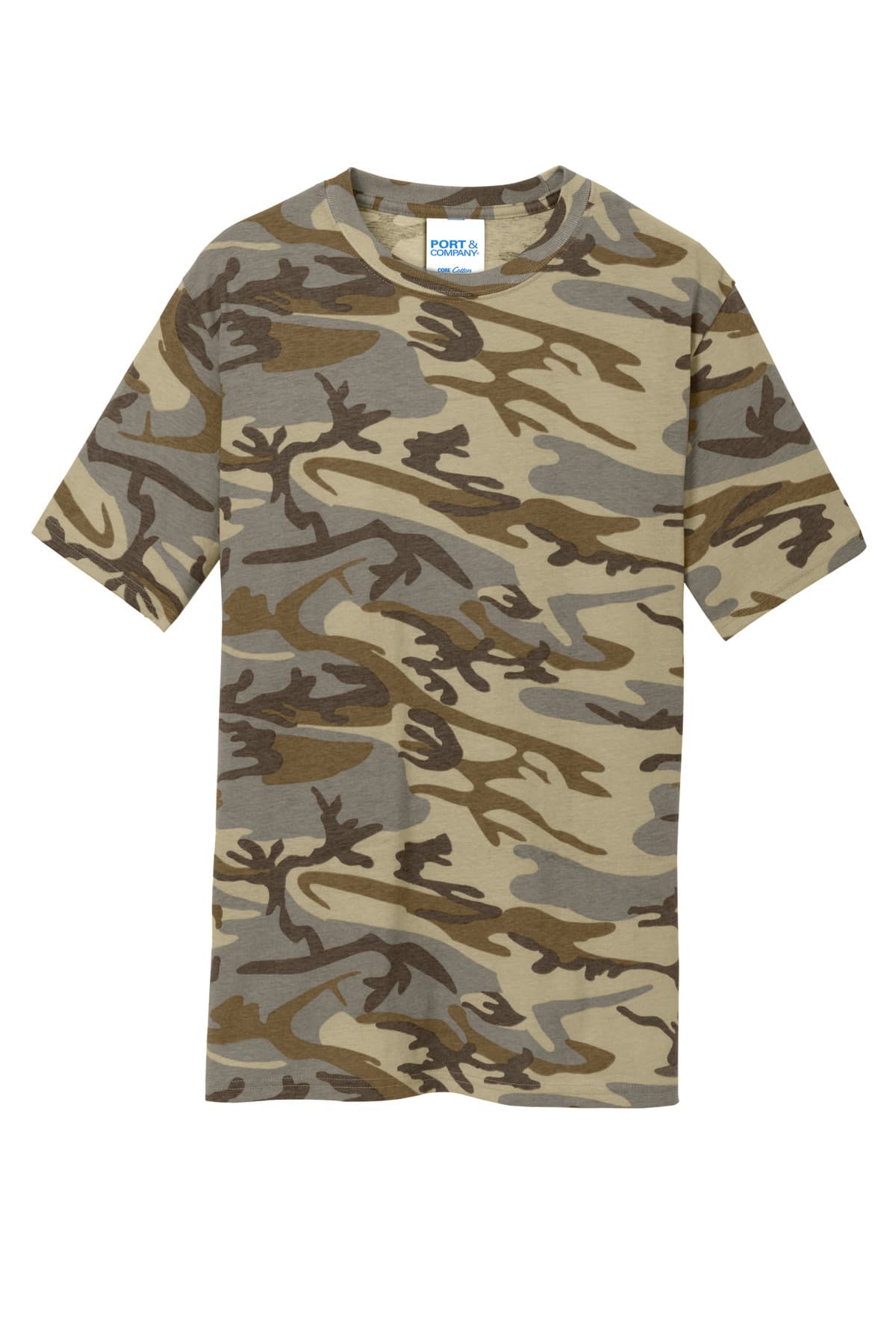 Port & Co Core Cotton Camo Tee